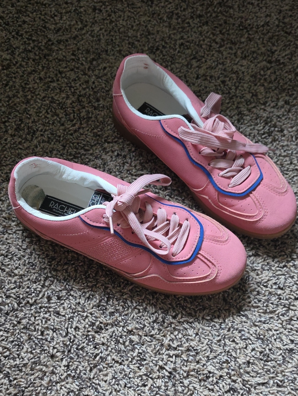 Rachel Roy Pink Sneakers with Blue Trim